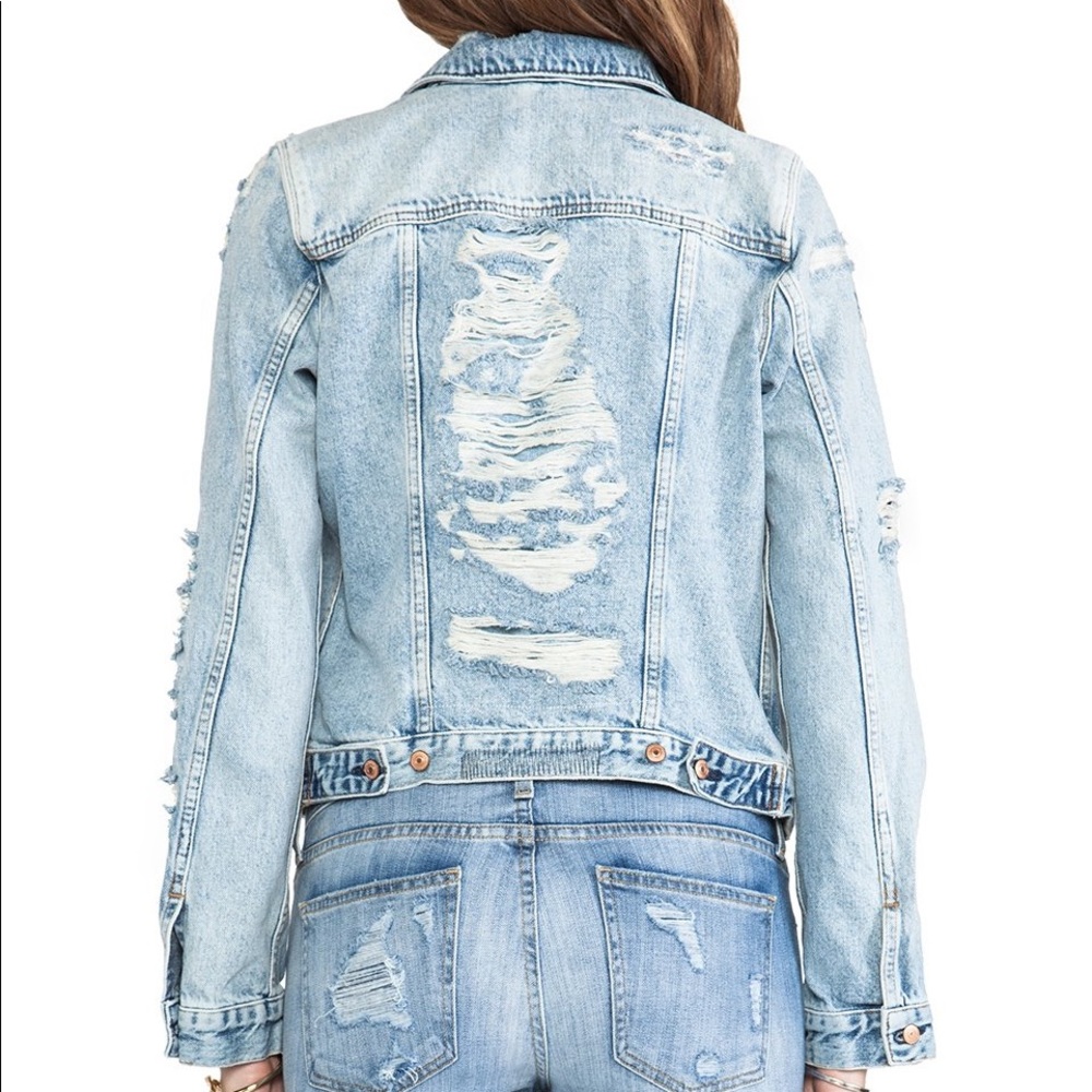 Maison Scotch Distressed Denim Jacket | Ripped Shredded Jean | Scotch & …